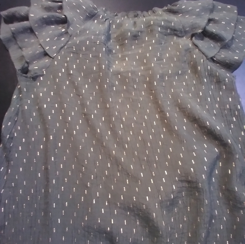 Nanette Lapore Green Womans Layered Sleeve Top Size S Flowy Office Work Casual - Picture 10 of 10